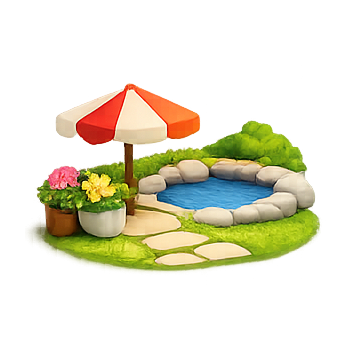 Garden or outdoor relaxation areas